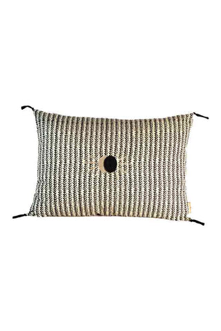 Image of the Monochrome Eclipsed Sun Cotton Cushion on a white background