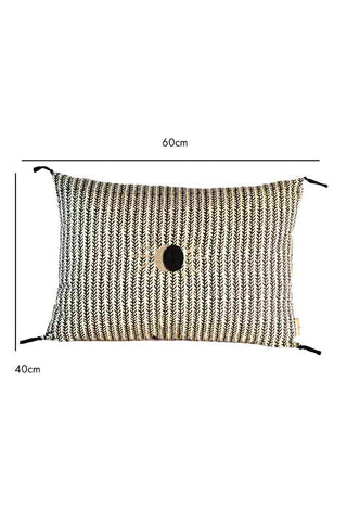 Dimension image of the Monochrome Eclipsed Sun Cotton Cushion