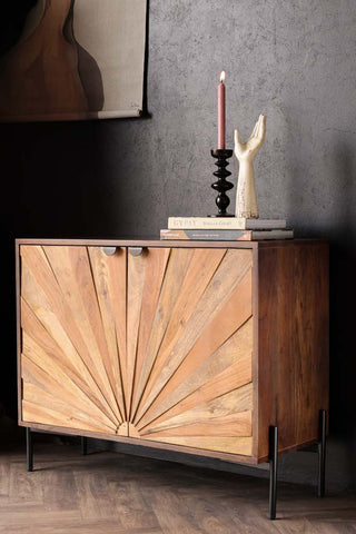 Lifestyle image of the Sunrise Wooden Storage Cabinet