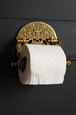 Image of the Traditional Crown Brass Toilet Roll Holder