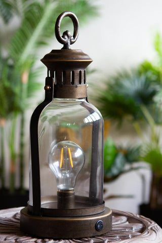 Image of the Traditional Lantern Battery Operated Table Lamp
