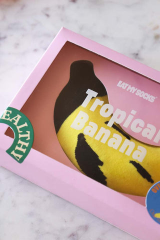Image of the box for the Tropical Banana Socks