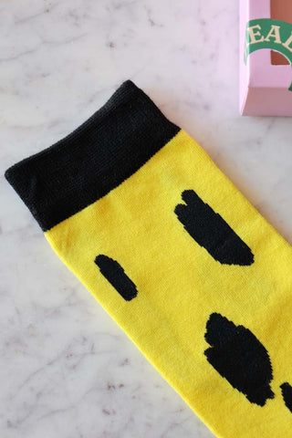 Image of the material for the Tropical Banana Socks