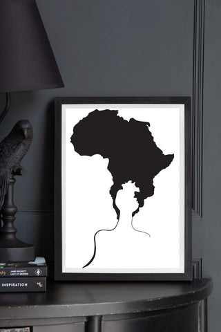 Image of the Unframed Africa On My Mind Bold Art Print framed