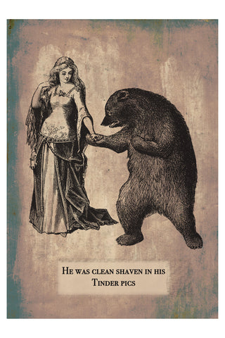 He Was Clean Shaven Print - Available Framed Or Unframed