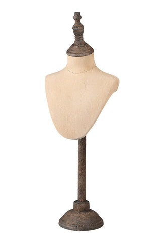 Image of the medium stand for the Vintage Style Mannequin Shoulder Jewellery Stand - 2 Sizes Available on a white background