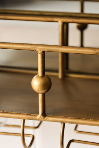 Image of the colour for the Gold Wall Mirror With Bar Shelf