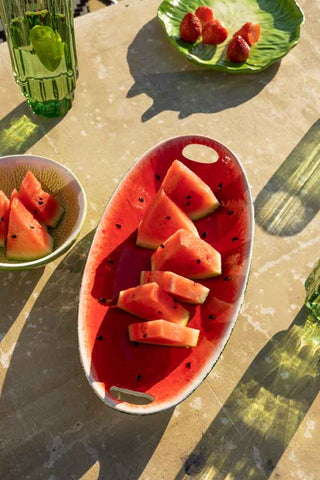 Image of the finish for the Watermelon Serving Plate
