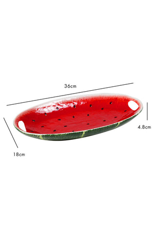 Dimension image of the Watermelon Serving Plate