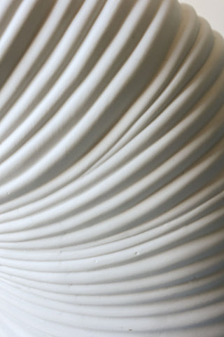 Close-up image of the White Faux Sea Snail Ornament