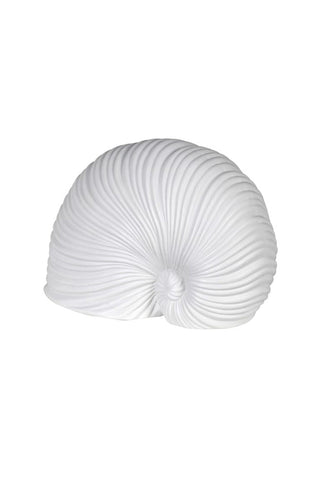 Image of the White Faux Sea Snail Ornament on a white background
