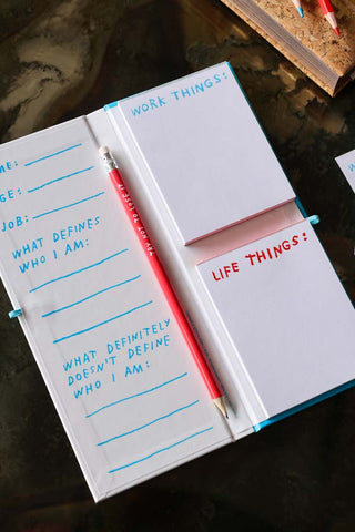 Image of the inside of the Work/Life Balance List Notepad