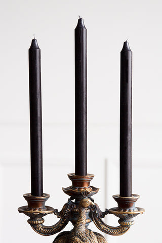 Lifestyle image of the Black Beautiful Dinner Candle