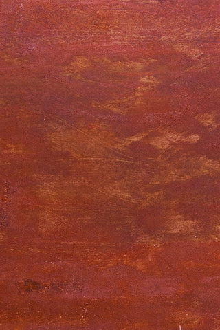 Close up image of Craig and Rose rust coloured paint with a vintage patina. 