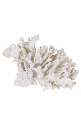 cutout Image of the Faux Pure White Coral Ornament on a white background
