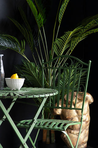 Image of the chair with the Green Metal Garden Table & Chair Set