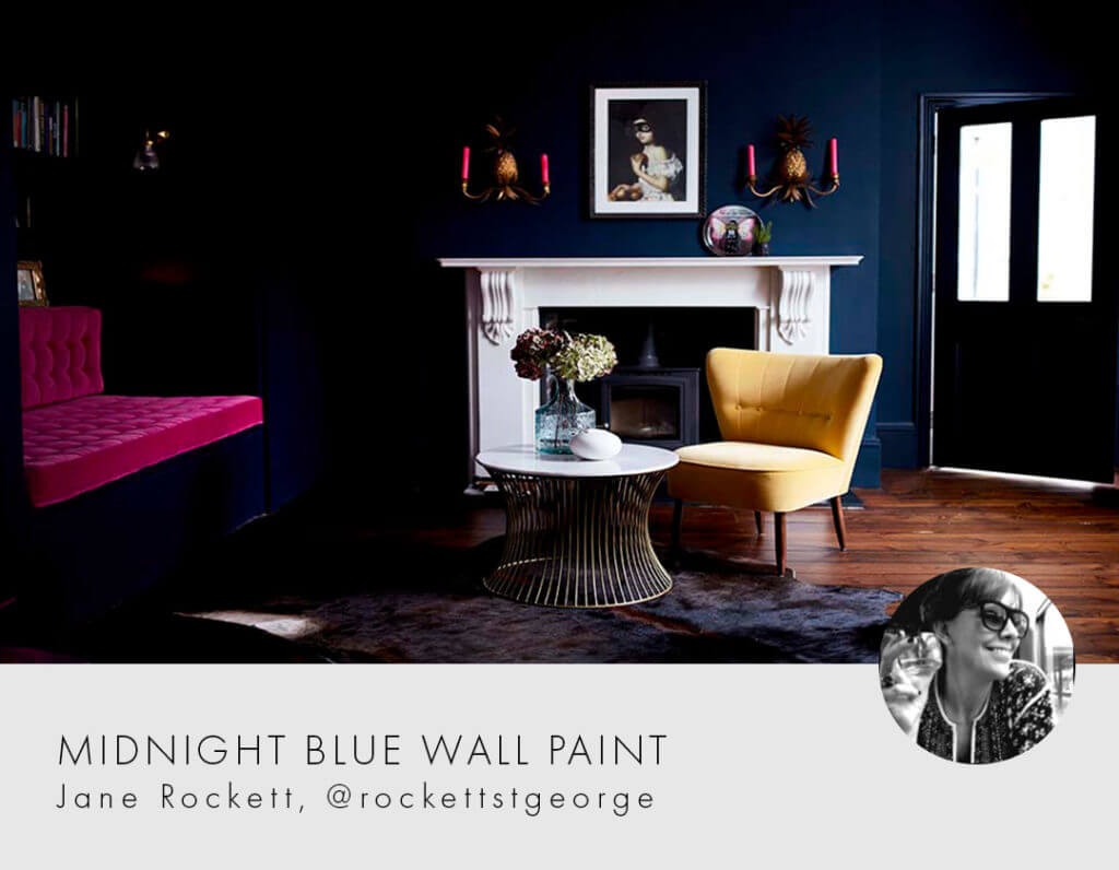 midnight blue wall paint