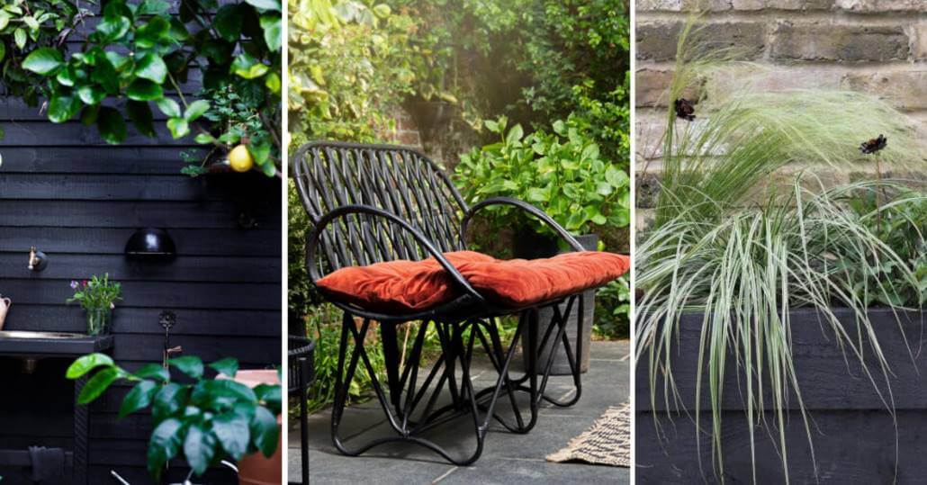 black garden furniture