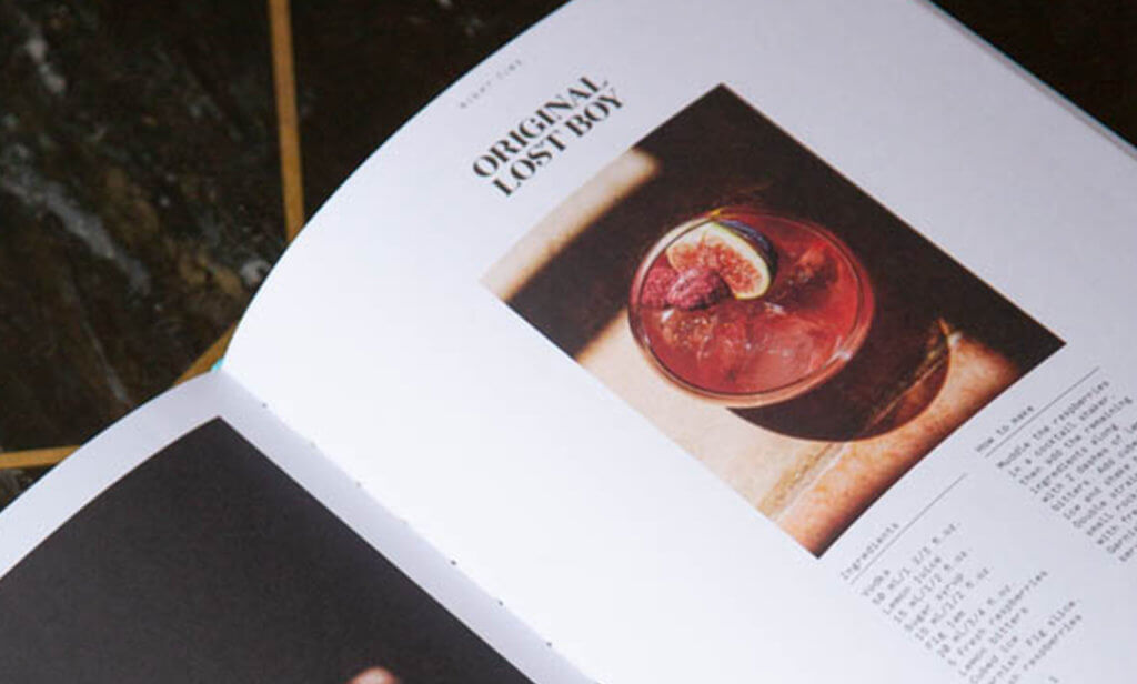 image of the Original lost boy recipe in the pikes cocktail book