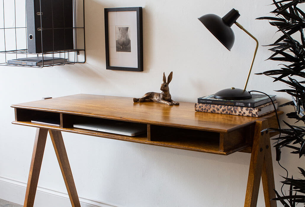 Mango-Wood-Desk-With-3-Open-Shelves