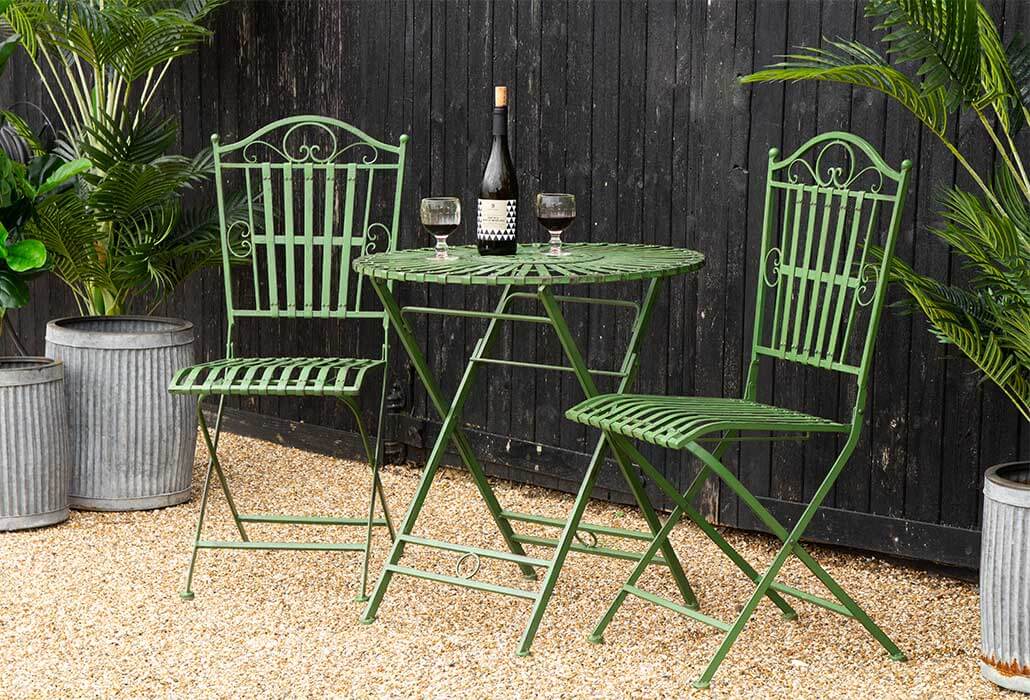 garden metal table and chairs set