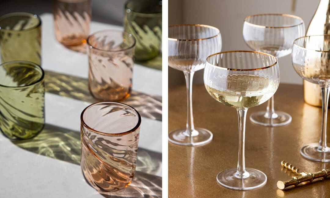 images of glassware for al fresco dining settings