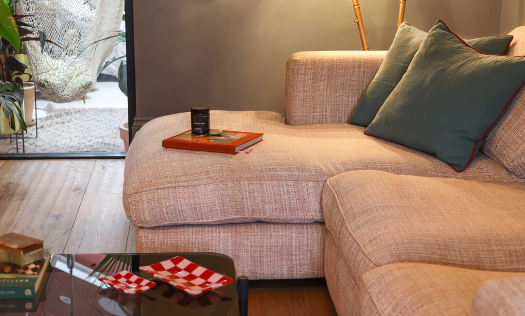 image of sofa in Jess Alavi-Ellis's home