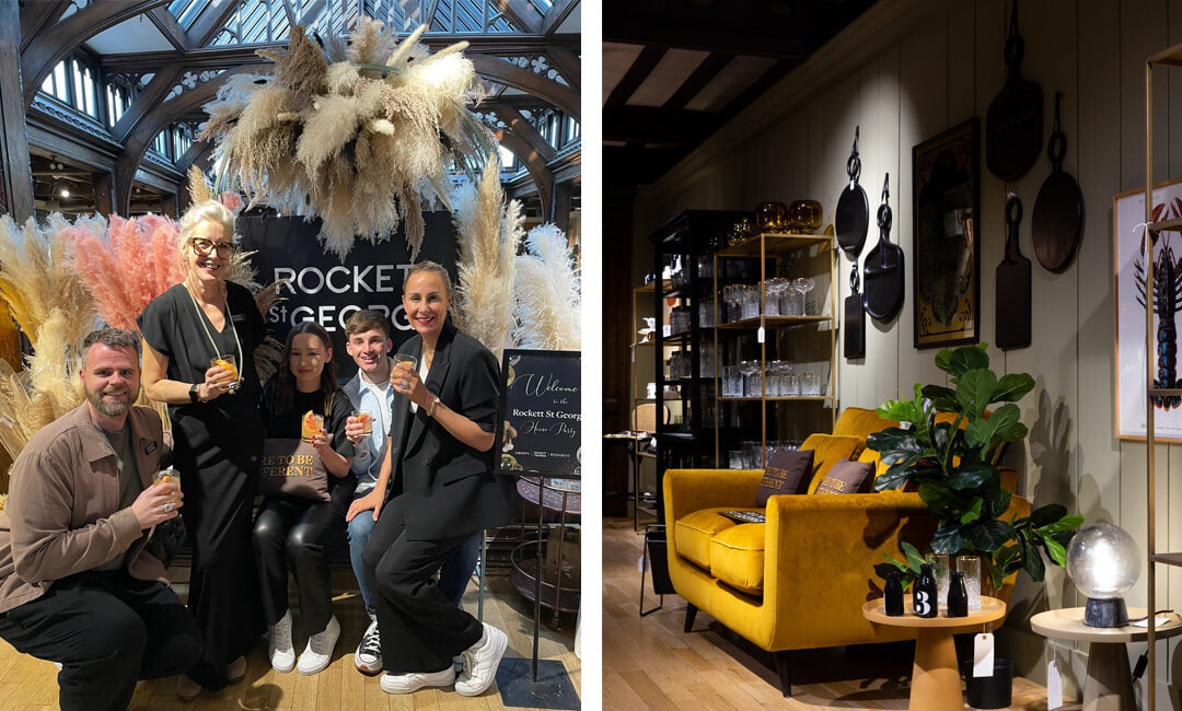 images of the Rockett St George team and concession space at Liberty London
