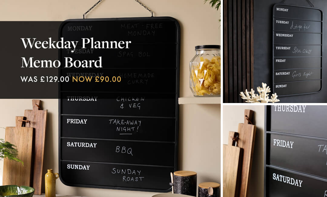 images of the weekday planner memo board in the summer sale