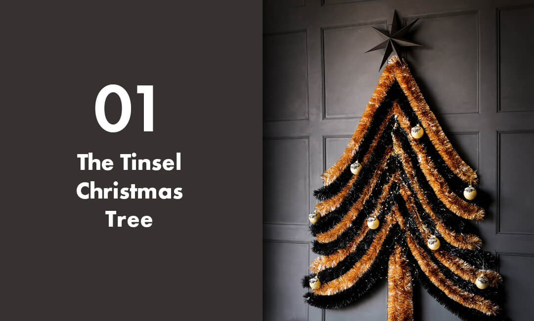 image of tinsel Christmas tree